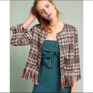 Ett:Twa by Anthropologie Academy Fringe Jacket